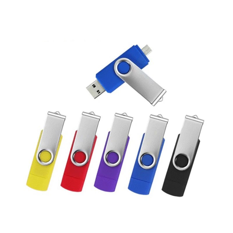 Logo gratuito USB 2.0 Micro USB Stick LOGO personalizzato doppio uso OTG Flash Drive Pen Drive 4gb 8gb 16gb 32gb 64gb Pendrive per telefono TV