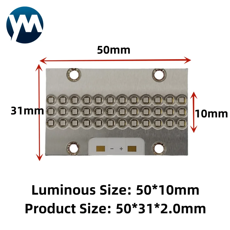 100W COB 3535 UV Light Uv Curing Lamp 365nm 370nm 380nm 385nm 395nm 400nm 405nm For Resin Ink Printing Curing