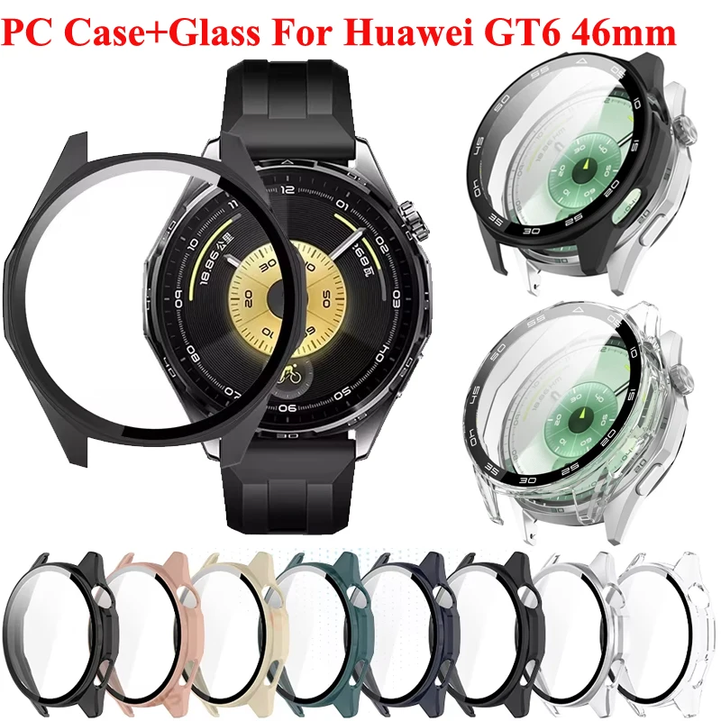 Premium Tempered Glass & PC Protective Shell for Smartwatch - Full Cover Screen Protector Bumper