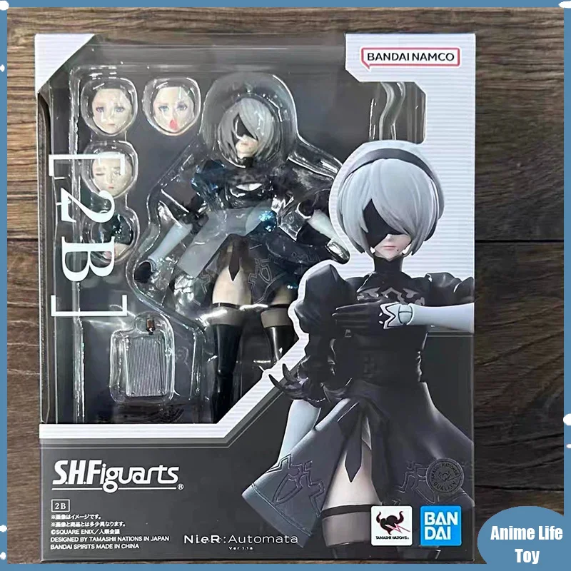 

In Stock Original BANDAI S.H.Figuarts 2B Yorha Figure NieR:Automata 2B 15CM Collection Action Figure Toys Gifts