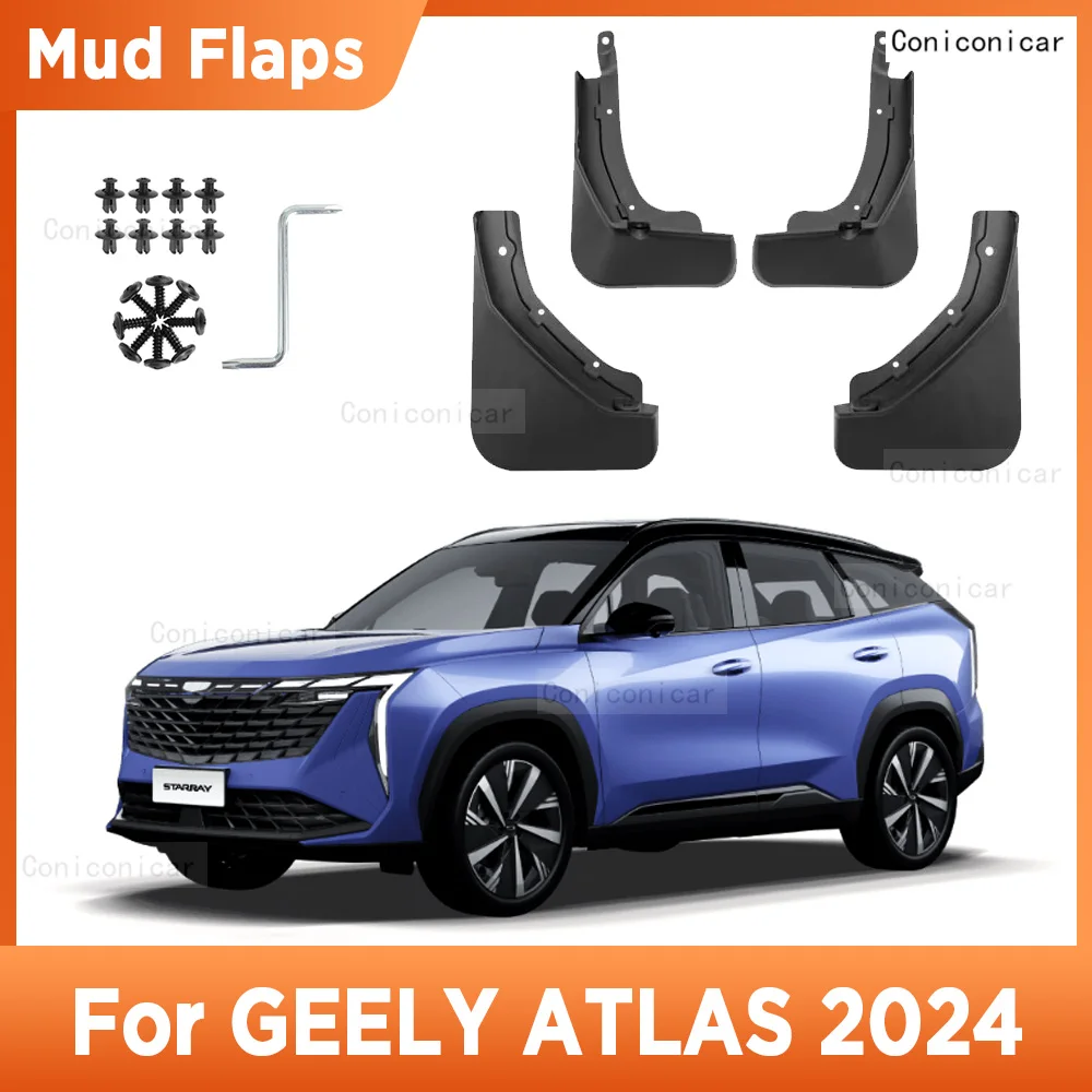 

For GEELY ATLAS 2024 Mudflaps Mud Guards Flaps Splash Guards Mudguards Fender Front Rear Wheel Protection Accessories