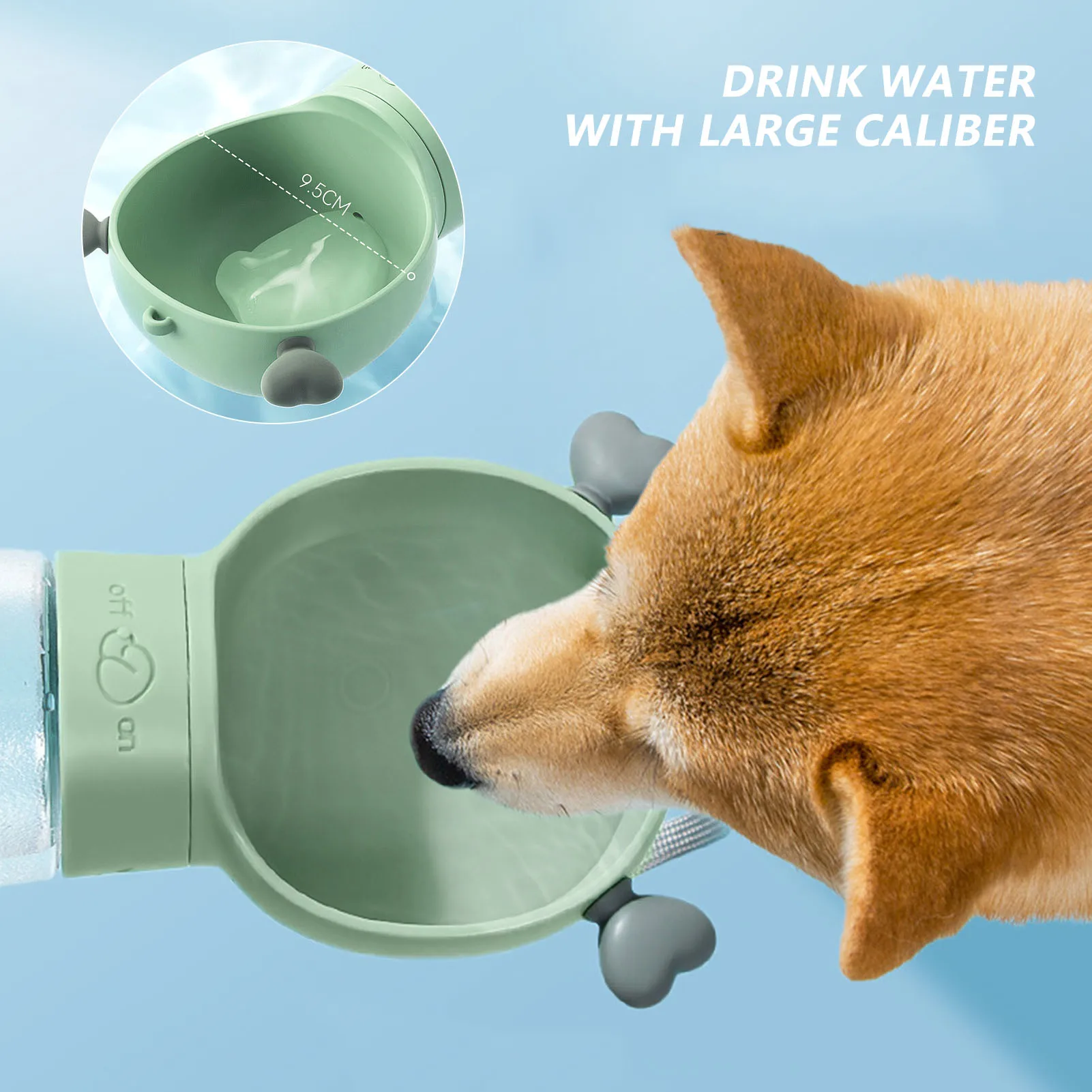 

Переносная бутылка для воды для собак с нижним контейнером для кормления для прогулок, принадлежности для воды для собак, чашка для сопровождения, поворотный переключатель xqmg