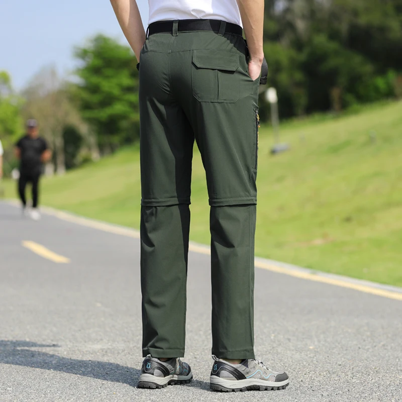 Men's Convertible Quick Dry Hiking Pants with Detachable Legs