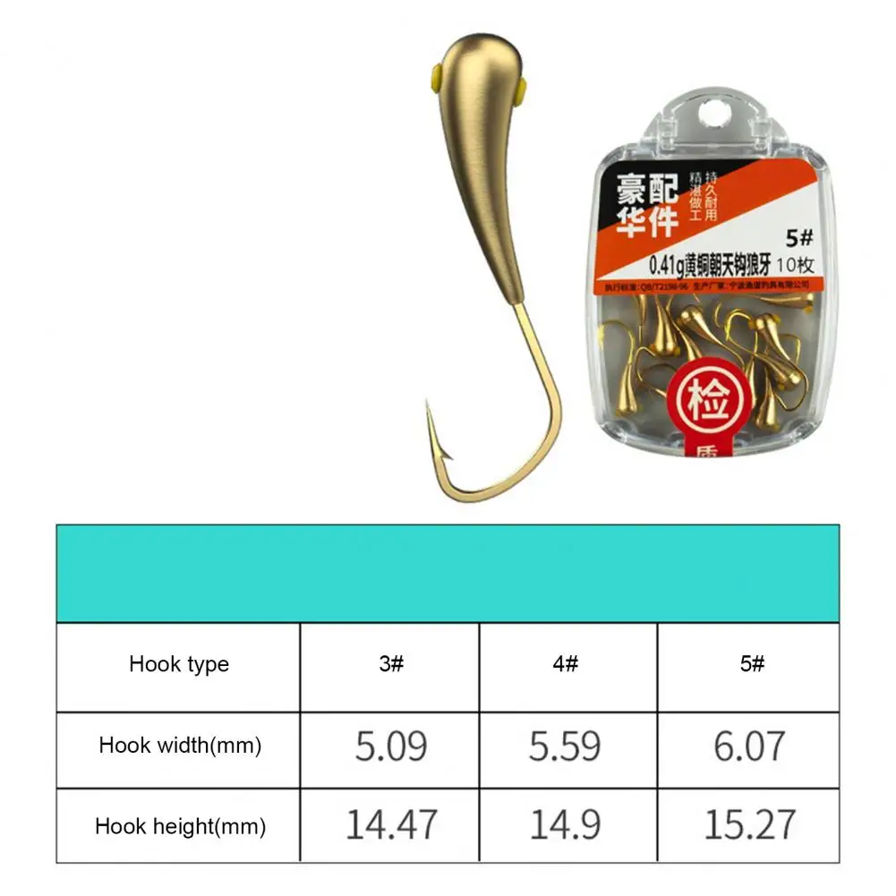

10Pcs Practical Reusable High Strength Freshwater Saltwater Fishing Forged Hooks Fishing Supplies Sharp Hooks Fishing Jigs