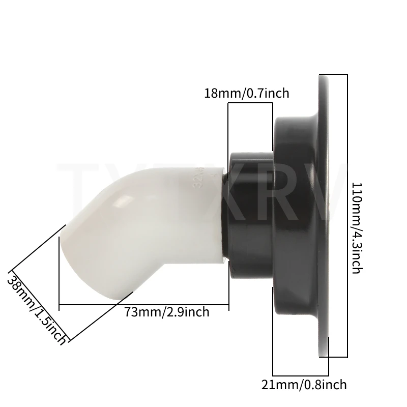DREAMRV Trailer Parts Dustproof Anti-aging Dustproof Lockable Gravity Water Inlet RV accessories