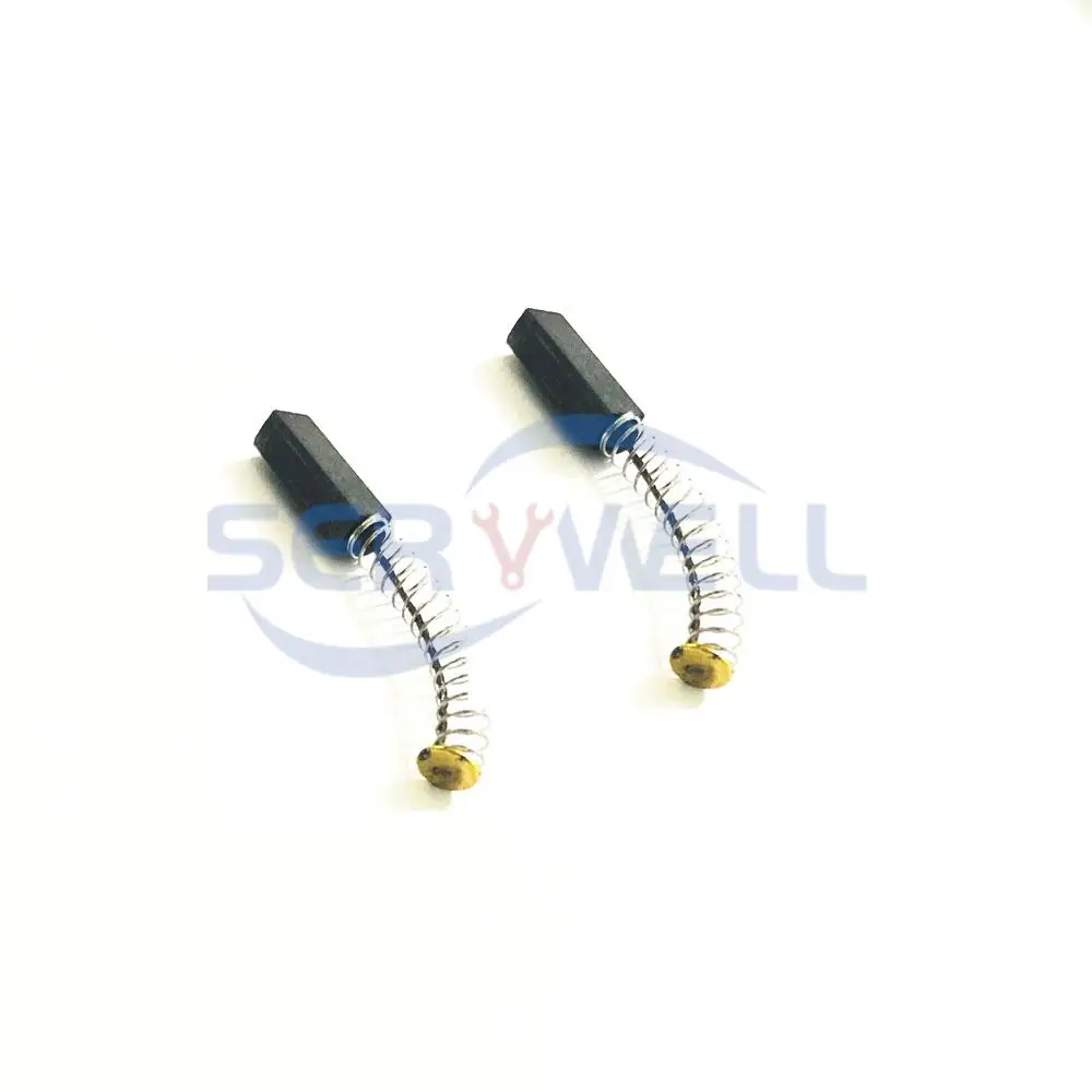 Trade-Shop Spazzole Carbone 4x5x10 Mm - 2 Pezzi, Cavo 40 Mm, 12-24V Per Motori Auto E Utensili Elettrici
