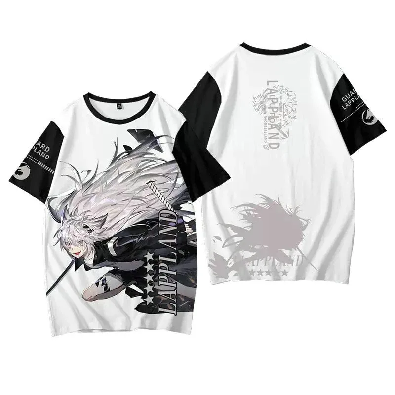 Anime game printing arknights 3d t-shirt cosplay fashion summer men women t-shirts tops o-neck short sleeve cool t-shirt
