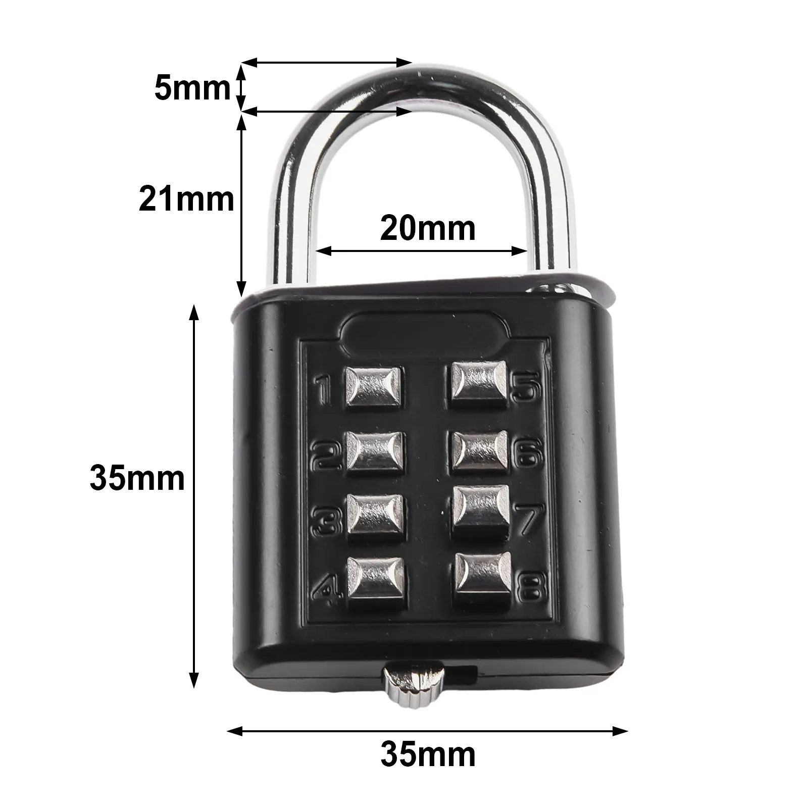 Lock Body Manual Measurement Deviation Lock Body Lockers Password Lock Zinc Alloy Solid Steel Steel Shackle Black