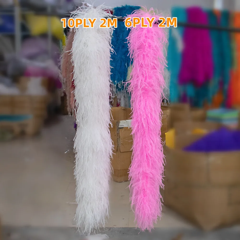 2Meter Ostrich Feather Boa White Decorative Feathers Shawl Scarf Plumes for  Wedding Party Dress Decoration Crafts 3/6/15/20PLY - AliExpress