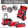 Furniture supplies BIG RED TRJF-C305ABD Torin Garage Workshop Organizer: Portable Steel and Plastic Stackable Rolling Upright Tr 4