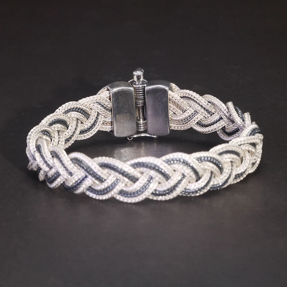 Bracelet gourmette Argent massif OVALE | BIJOUX HAUT DE GAMME | MADILAR