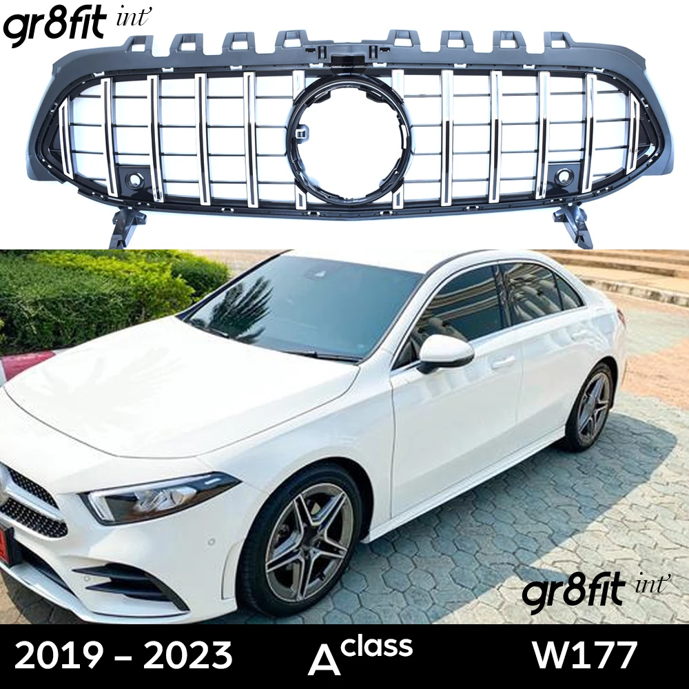 Panamericana Gts A45 Style Abs Front Grill Grille For Mercedes A Class W177 Hatchback V177 Sedan 2019 - 2024 A180 A200 A250