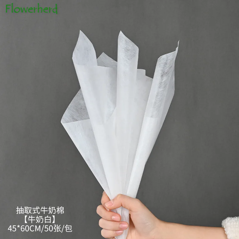 Buy Florist Wrapping Paper Sheets Wrapper Milk Cotton Material