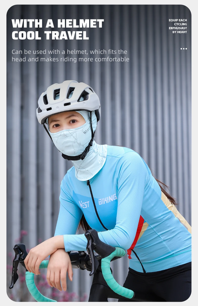 Description Picture 5 of itemWEST BIKING Cycling Mask Spring Summer UV Protection Bike Balaclava Men Women Breathable Outdoor Scarf Motorcycle Face Masks