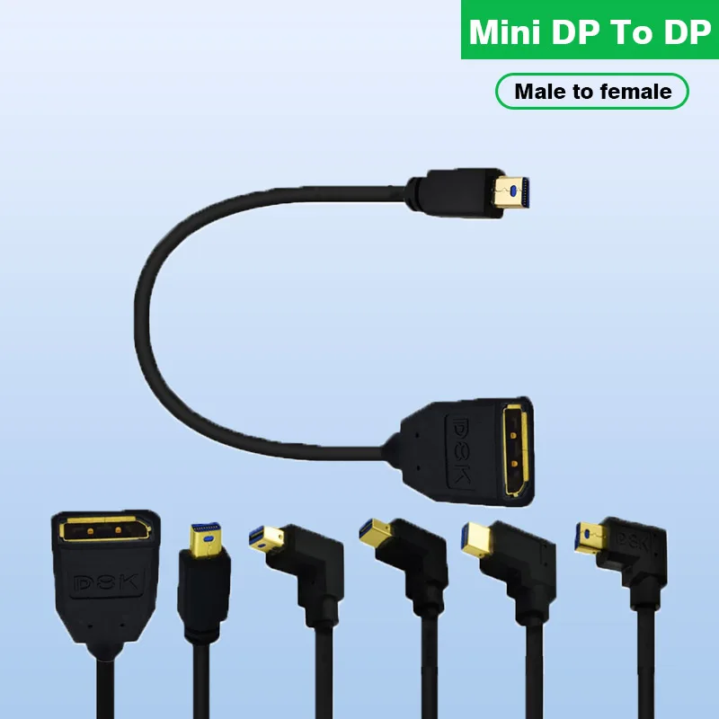 Cavo Da Mini Displayport A Displayport 1.4, 8K Mini Dp A Dp Udlr (Su, Giù, Sinistra, Destra) Per Monitor Da Gioco Per Pc Portatile Tv. 1Ft/30Cm
