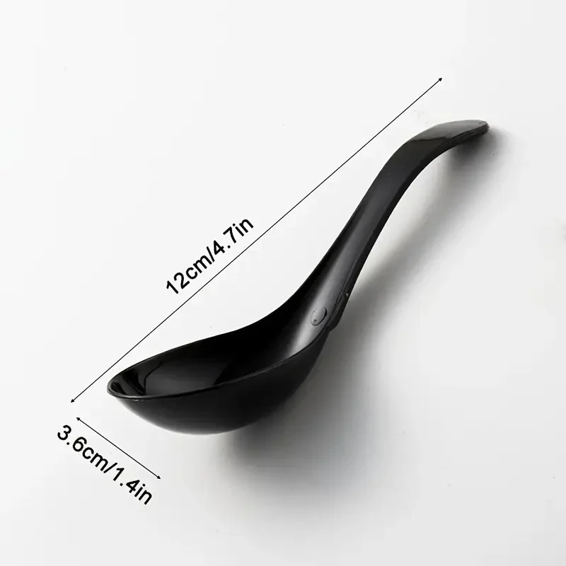 Home Kitchen Clear Plastic Disposable Soup Spoons Tool Jelly Ice Cream Dessert Appetizer 100Pcs