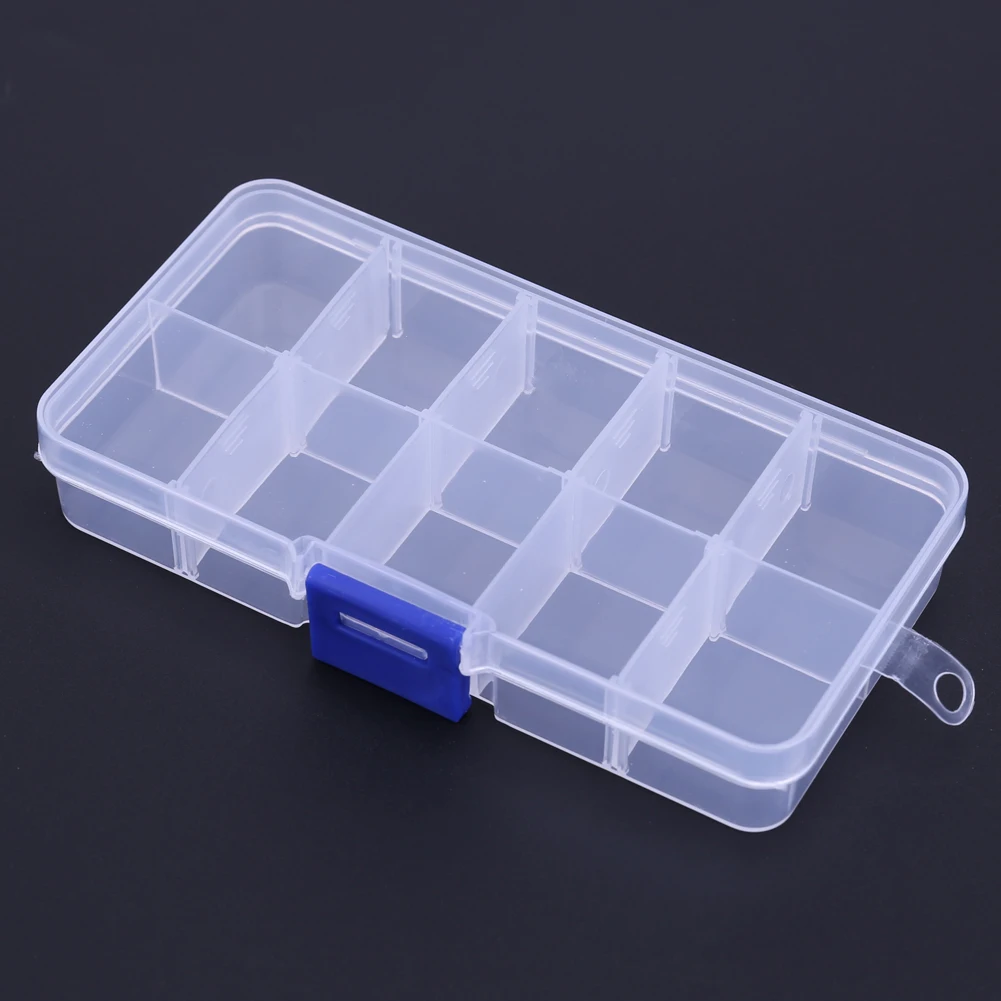Portable Plastic Fishing Tackle Box Storage Case