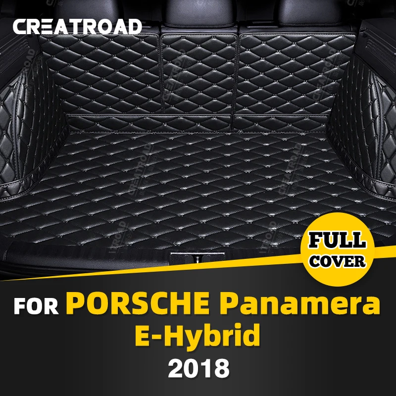 

Автомобильный коврик для багажника с полным покрытием для Porsche Panamera E-Hybrid 2018, коврик для багажника автомобиля, подкладка для груза, защитные аксессуары для интерьера