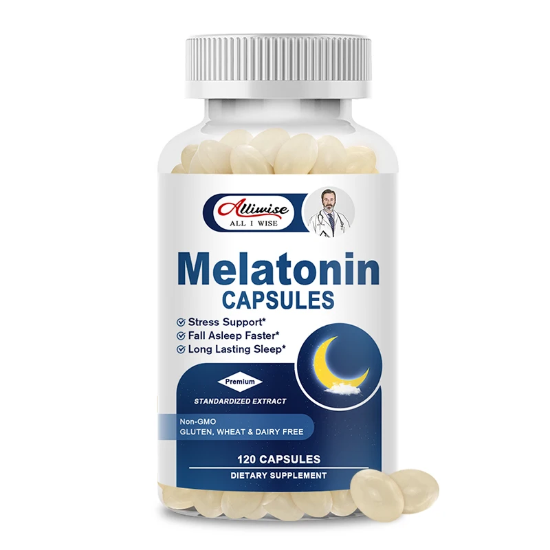 

Alliwise Melatonin Capsules Anxiety Stress Relief Help Deep Sleep Save Insomnia Supplements Melatonin Healthy Sleep