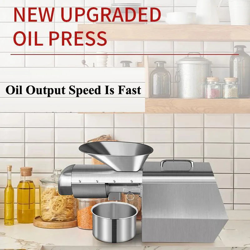 Home Use Electric Stainless Steel Oil Press Machine Small Vegetable Olive Oil Presser Machine Peanut Oil Press Machine 2