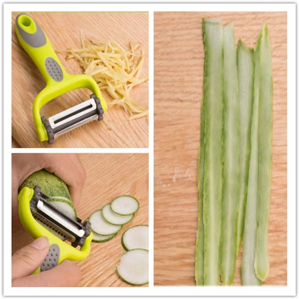 Vegetable peeler 3-in-1 peeler for kitchen multifunction julienne peeler + serrated peeler for vegetable carrot potato