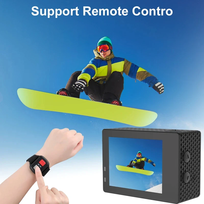 레가톤 5K 액션 카메라 4K60FPS WiFi 2.0인치 IPS 스크린 170도 °   광각 30M 방수 자전거 오토바이 스포츠 카메라