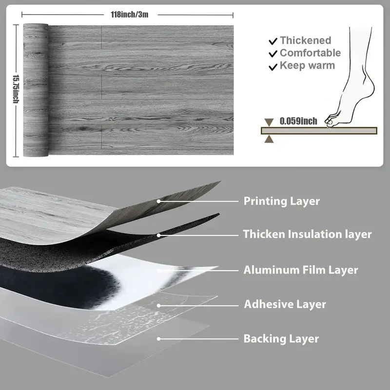 Dán Tường PVC Dính Sàn Vân Gỗ - Ảnh 5