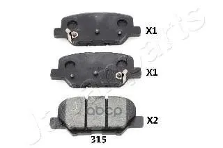 Колодки Торм. Задн. Japanparts арт. pp315af | Автомобили и мотоциклы