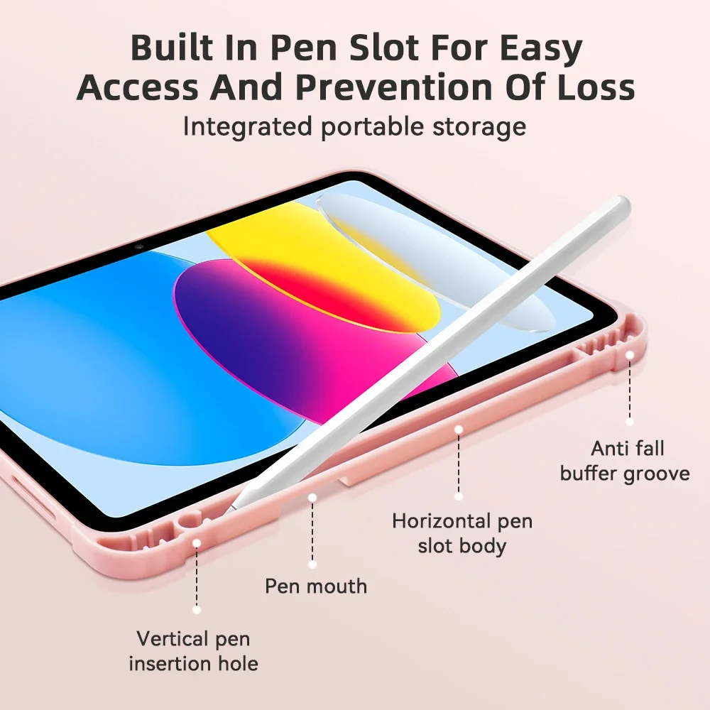 Premium Smart Cover Case with Pencil Holder and Auto Wake/Sleep