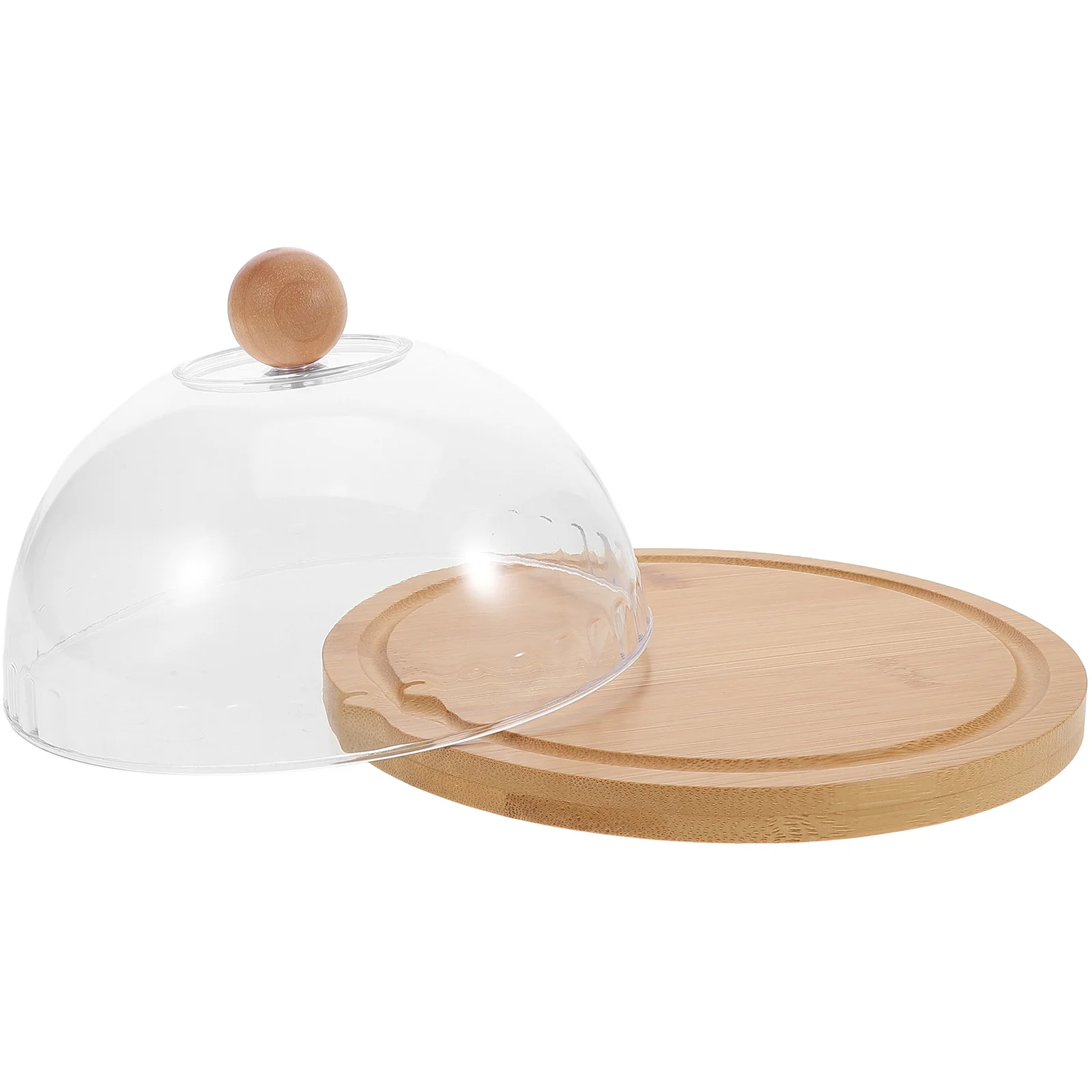Round Transparent Butter Box With Lid Cake Stand Glass Dome Cover Serving Tray Kitchen Cream Cheese Dish Butter Plates Dining