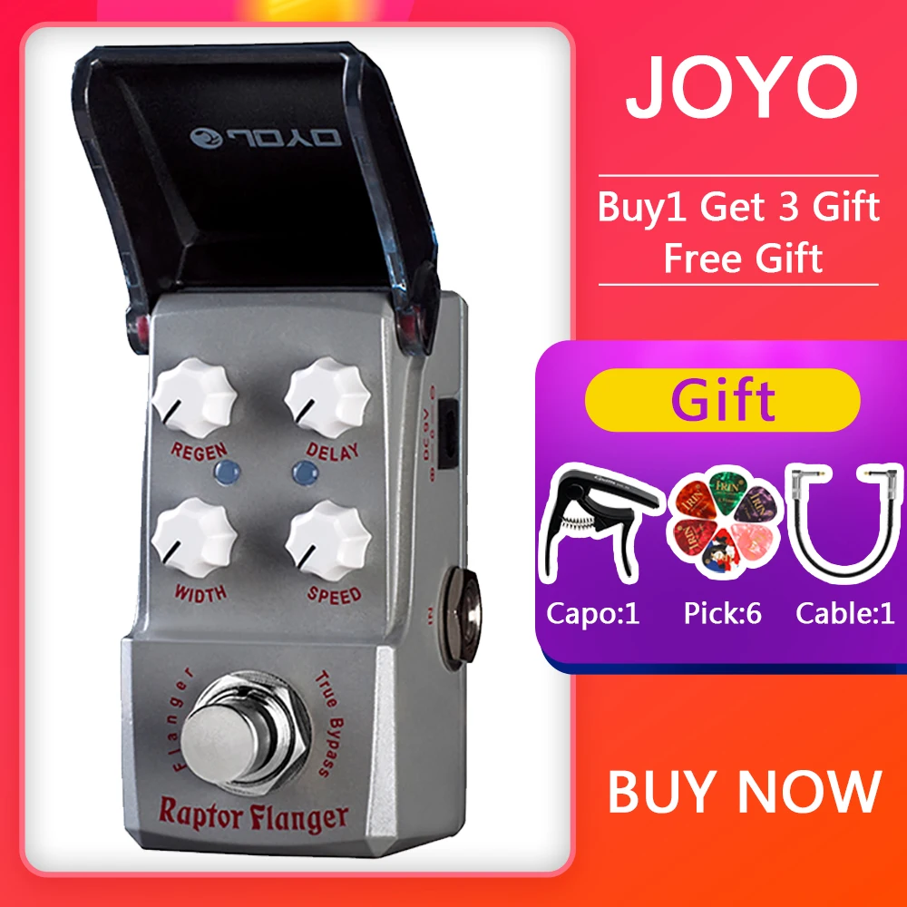 

JOYO JF-327 Raptor Flanger Guitar Effect Pedal AMP Simulator Electric Guitar Overdrive Pedal TS Speed Regen Width True Bypass