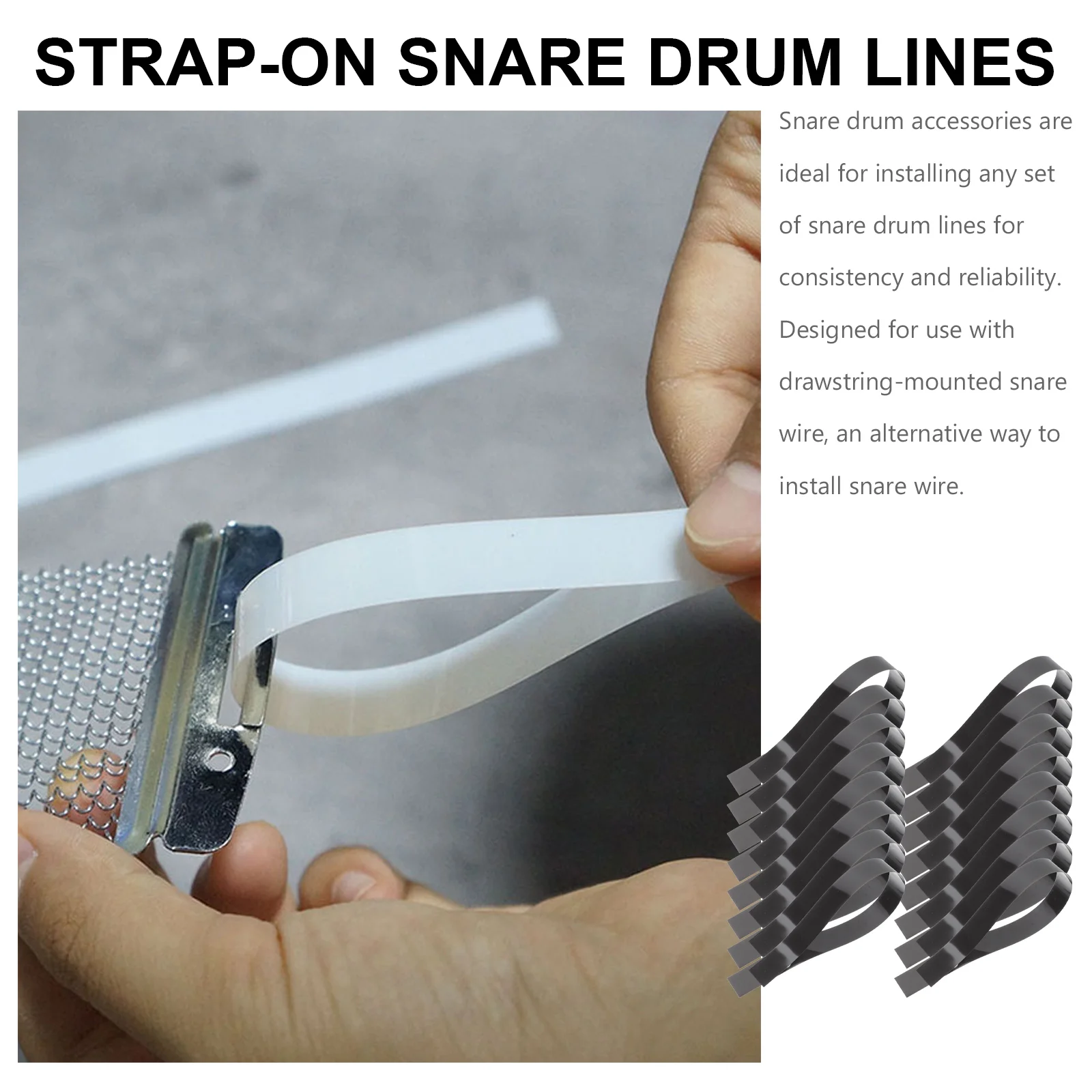 20 Pcs Snare Drum Pet Durable Straps Component Wire Installation Tools The Fixing Mounting for