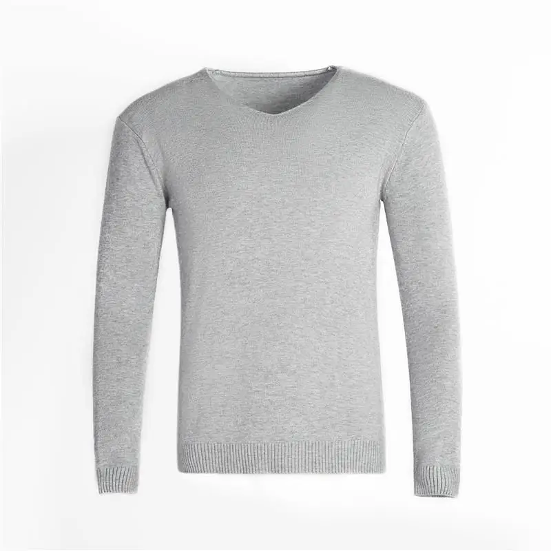 

Autumn V-neck Sweater Slim Fit Solid Color Knit Sweater Pullovers