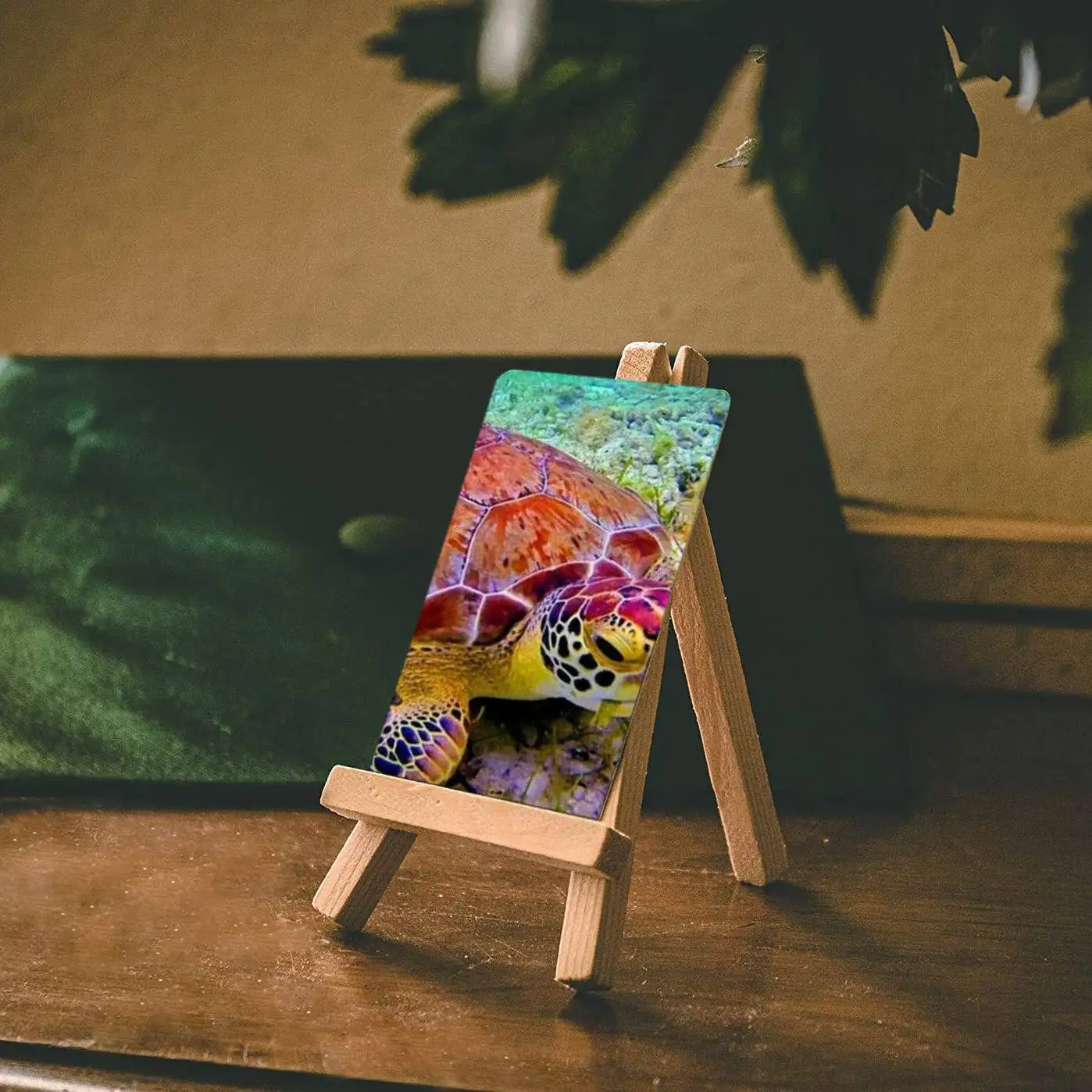 25 Pieces Mini 5 Inch Wooden Easel for Business Cards Display Photos Small Canvases Classroom DIY Arts and Crafts