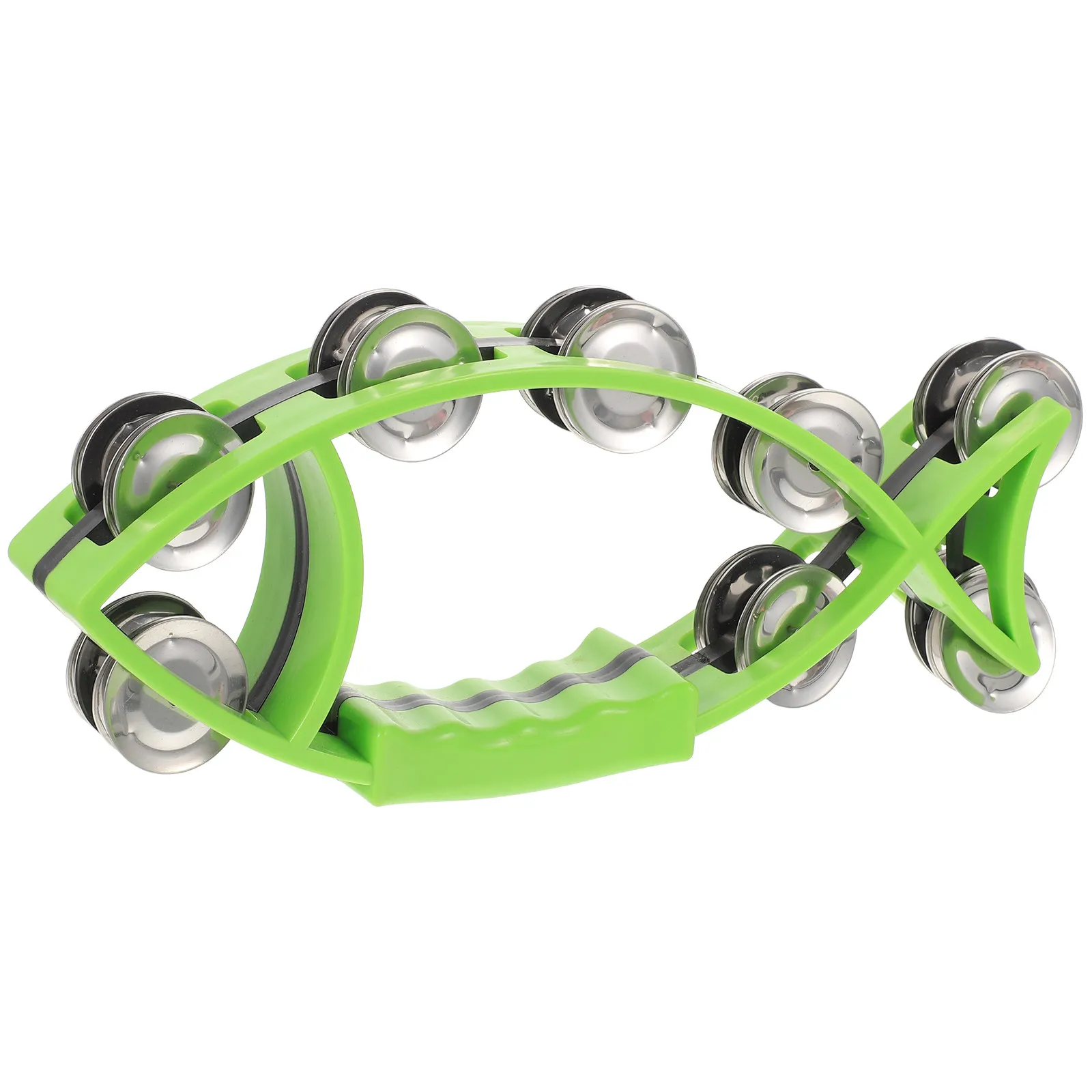 휴대용 물고기 모양 탬버린 휴대용 오르프 핸드벨 타악기 어린이 성인 음악 학습 무대 파티 용품