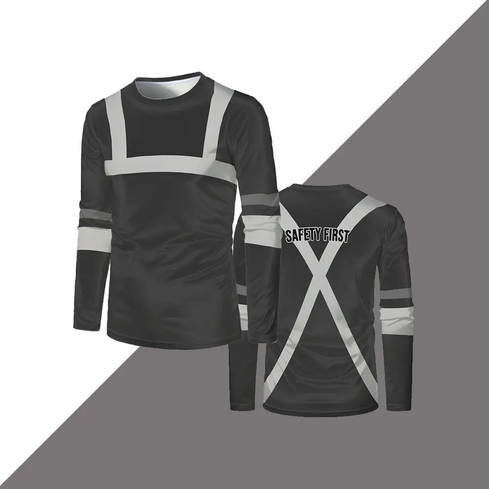 Herbst Neue Hohe Qualität männer Sicherheit Arbeit Kleidung Schnell Trocknend Atmungsaktive Arbeit Tops Schweiß Wicking Komfort Übergroßen T Shirt – Detail 8
