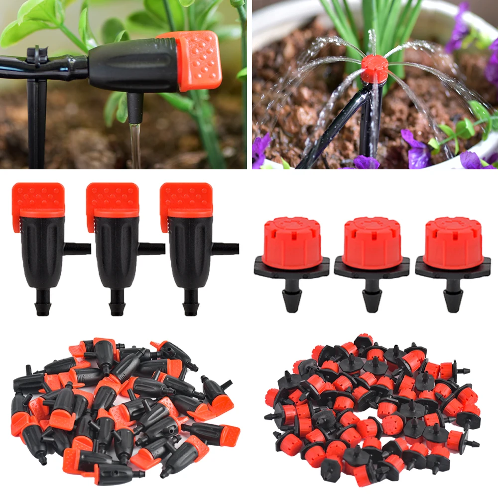 Pack De 100 Aspersores De Riego Por Microgoteo Ajustable – Sistema De Riego Automático Para Jardín, Macetas O Huerto | Ahorra Agua