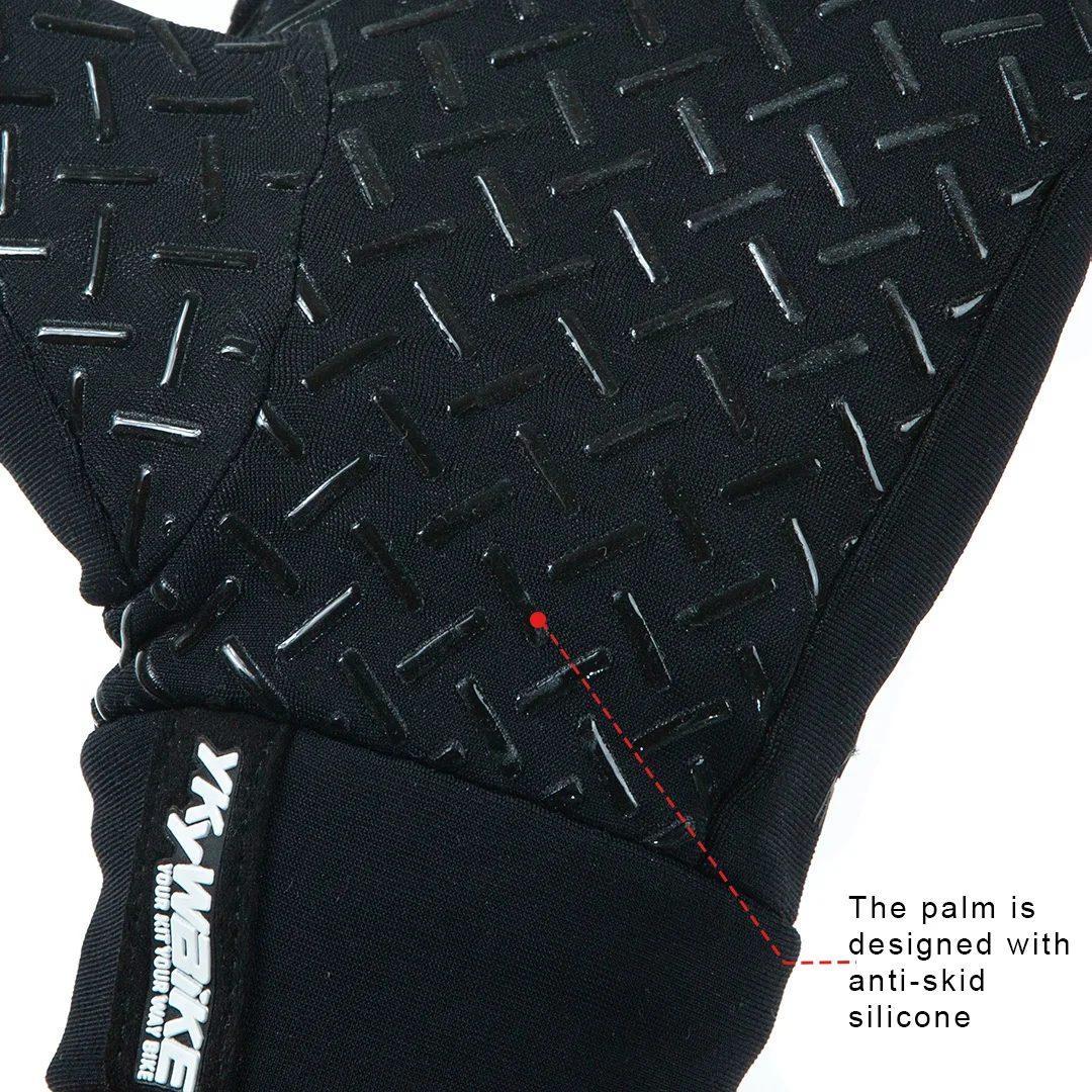 YKYWBIKE Winter-Fahrradhandschuhe für Herren und Damen, Touchscreen, gepolsterter Fahrradhandschuh, wasserabweisend, winddicht, warm, rutschfest, elastisch, zum Laufen – Detail 6