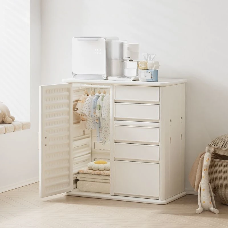 Kids Feeding Table Storage Cabinet Wardrobe Toy Organizer Baby Supplies Integrated Storage Box Nursery Furniture Drawer Cabinet