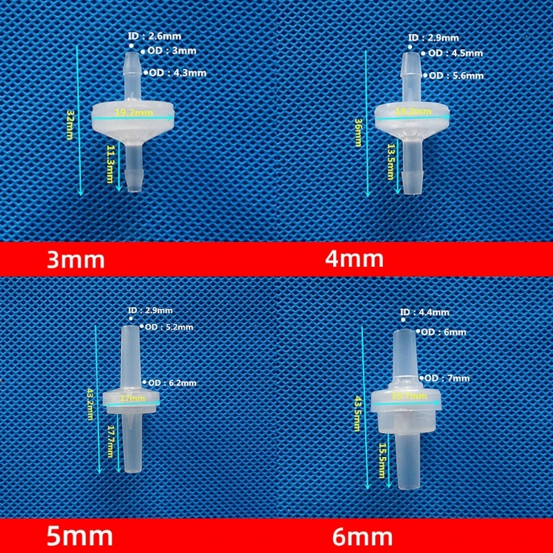 편리한 플라스틱 체크 밸브 구색 플라스틱 경량 체크 밸브 3/4/5/6mm 가정용 및 기타 Dropship에 적합
