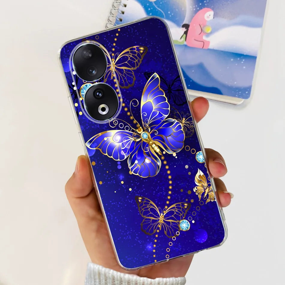 Elegant Flower Butterfly Pattern Soft Silicone TPU Phone Case