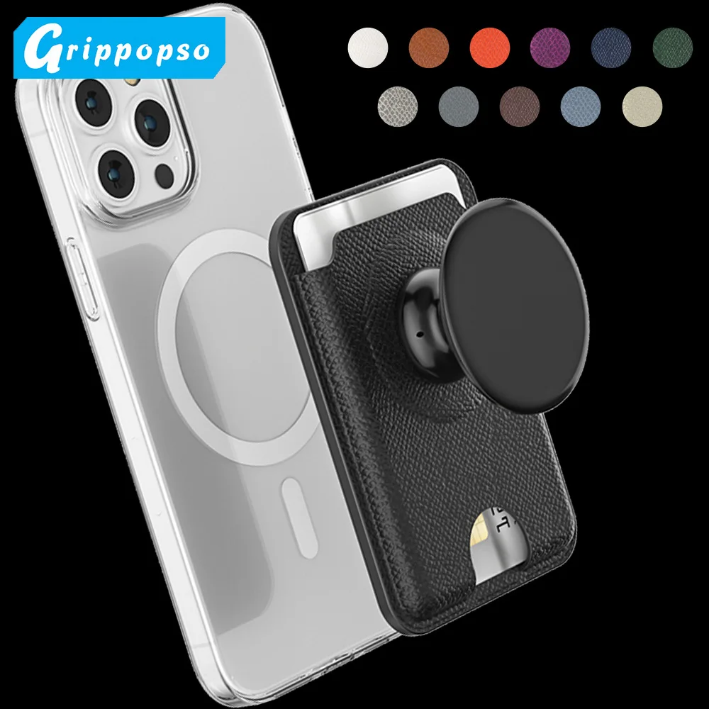 Deluxe Universal Leather Magnetic Wallet Card Holder