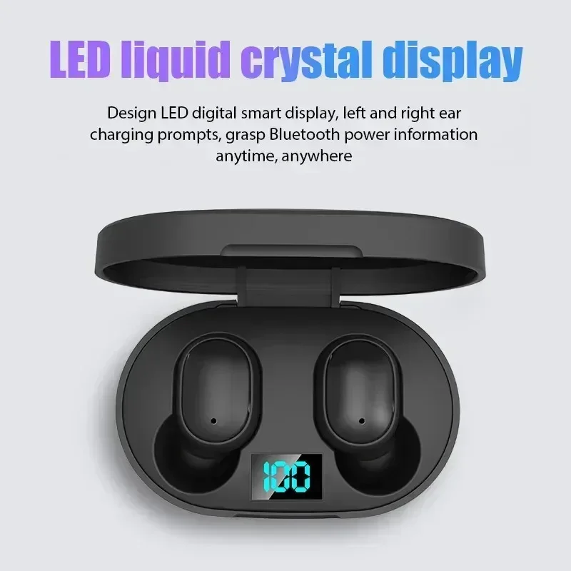 TWS E6S Bluetooth Earphones Wireless Bluetooth Headset Noise Cancelling Headsets With Microphone Headphones For Xiaomi Redmi 3