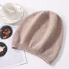 100% Wool Women's Winter Hat Knitted Warm Soft Luxury Cashmere Ski Beanies Bonnet Y2K Korea Fashion All Match Skullies Cap 1