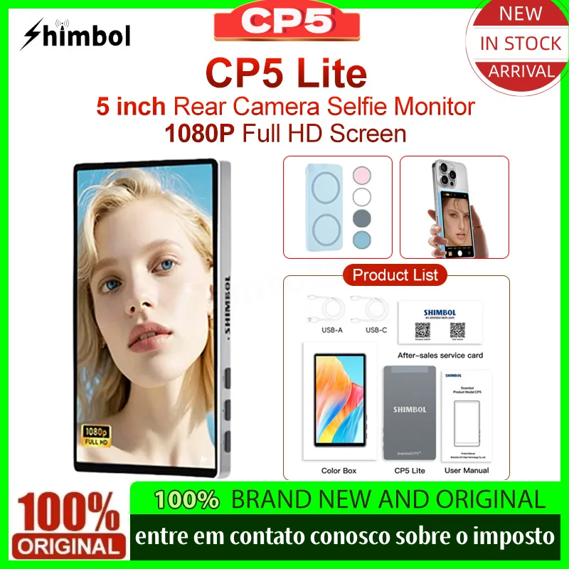 Camera selfie monitor Shimbol CP5 Lite 1080p Full HD 5'' Rear Camera Selfie Monitor Vlog Live Stream Compatible iPhone Android
