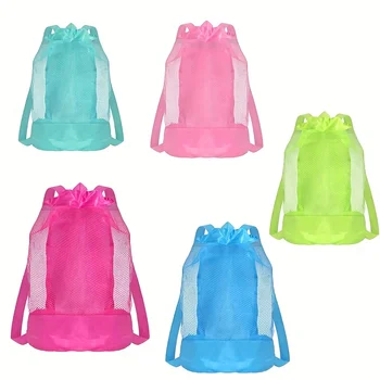 Beach storage bag,Large capacity net multifunctional travel backpack,sundries toy storage bag