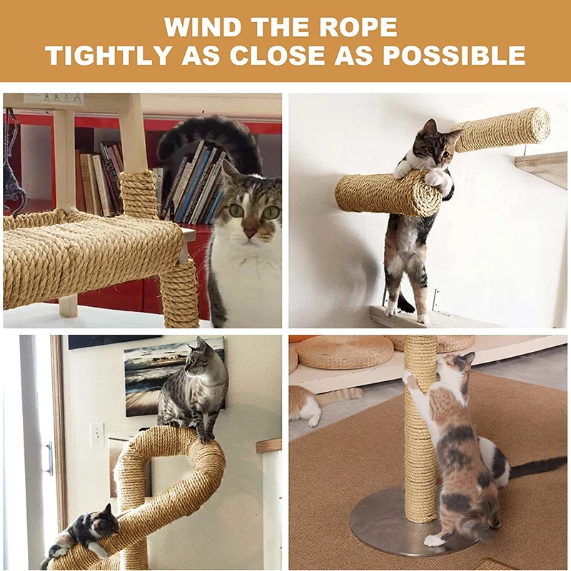 Natural Sisal Rope for Cat Scratching and Furniture Protection