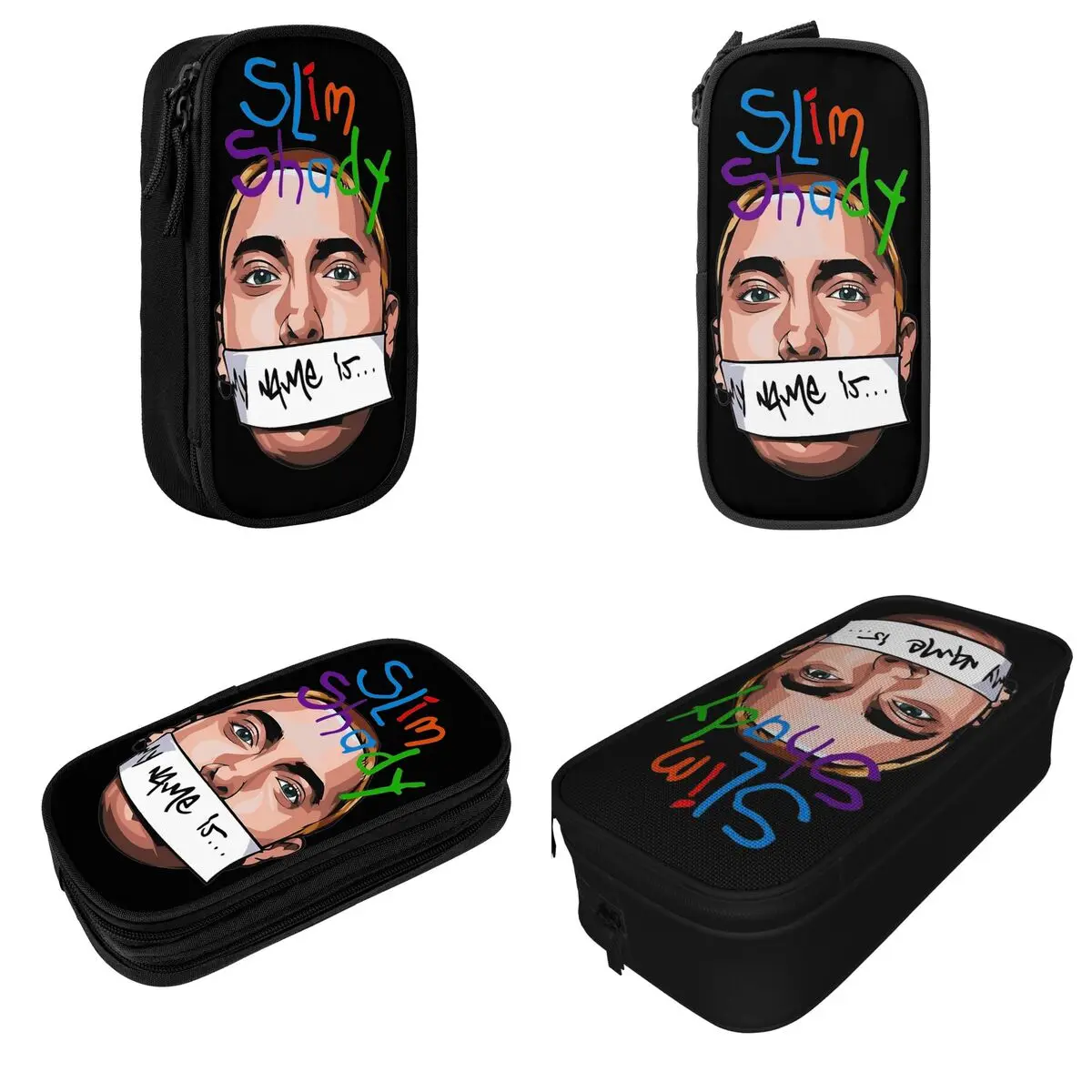 Eminem Tutt The Death Of Slim Shady Pencil Cases Pen Holder Bag Kids Big Capacity Students School Gifts Pencilcases