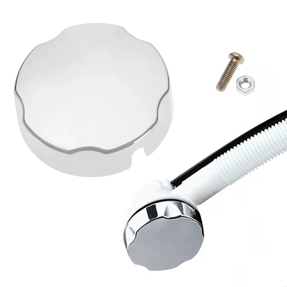 Bathtub Rotating Knob Bath Control Knob Chrome-plated Plastic Overflow Cover Home Plumbing Fixtures Classic Round Shape