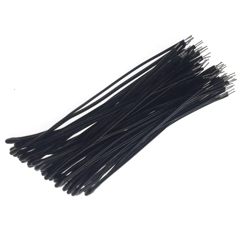 100pcs Temperature Sensor 5K 50K B3950/3470 PVC Lead Epoxy Small Black End Long=60/80mm 1% Battery Protection NTC Thermistor